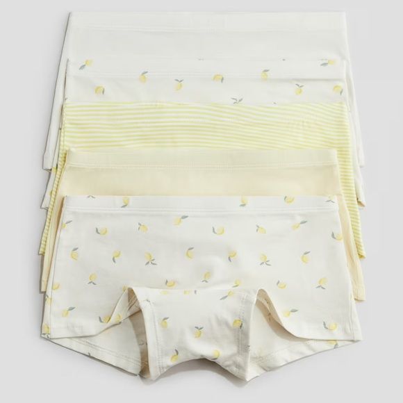 H&M 3 x 5 PACK GIRLS COTTON BOXER BRIEFS - Picture 1 of 8